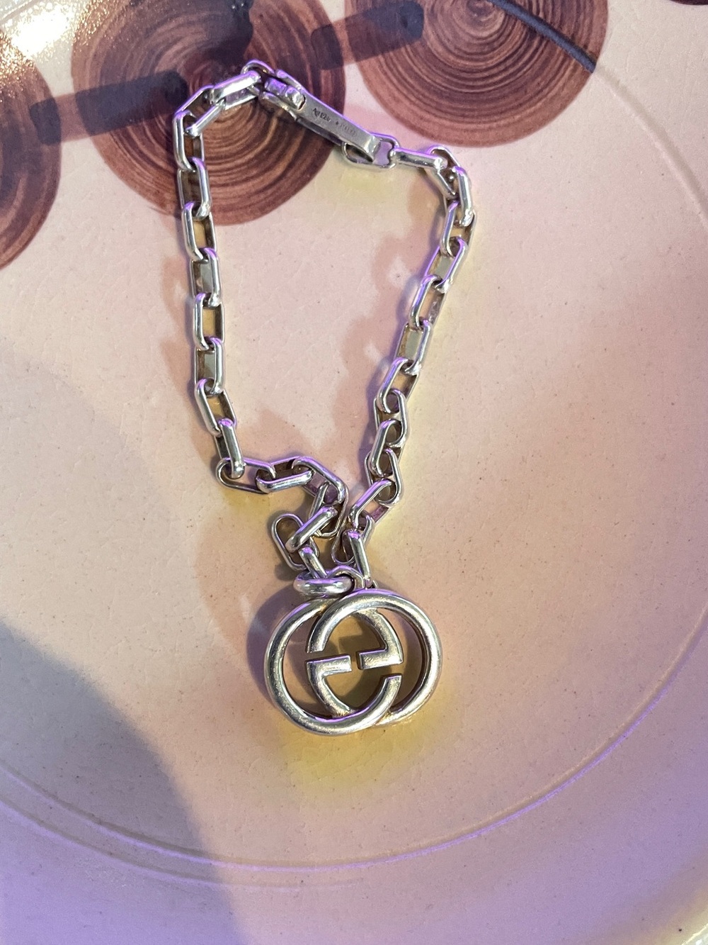 Gucci Silver interlocking Bracelet 19cm. - Picture 5 of 6